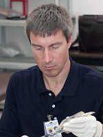 Sergei during Expedition 11 preflight training