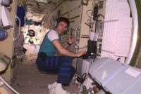 Sergei using ham radio
