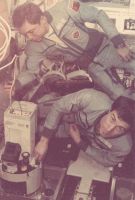Volkov and Krikalyov on Mir